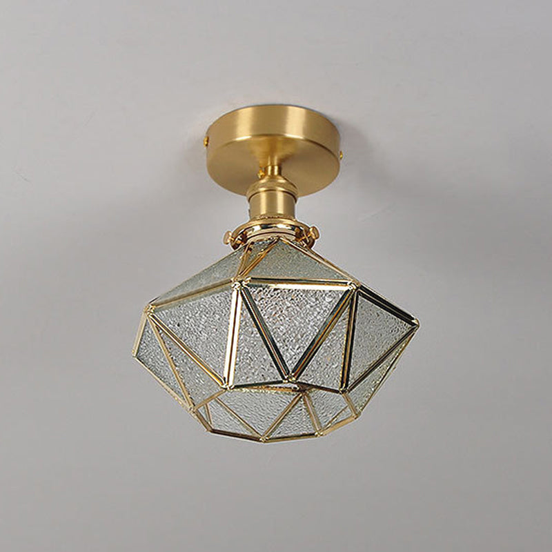Modern Glass Ceiling Lamp Household Flush Mount Light Fixture for Bedroom