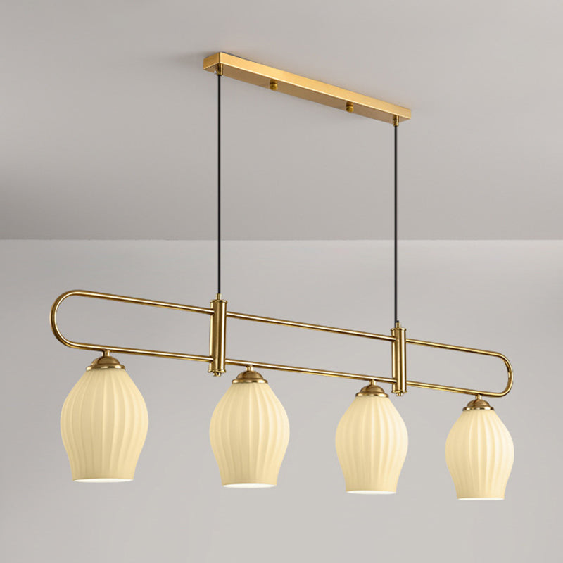 Modern Style Bell Shade Island Pendants Glass Pendant Lights for Dining Room