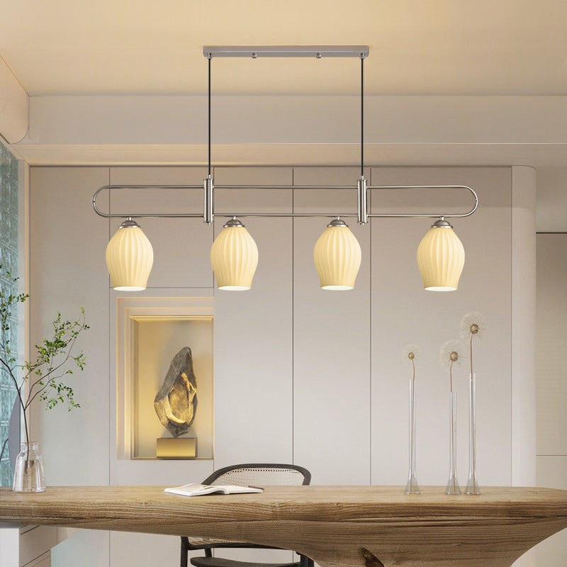 Modern Style Bell Shade Island Pendants Glass Pendant Lights for Dining Room
