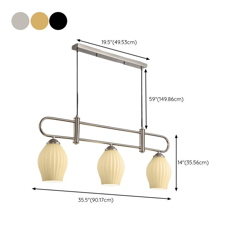 Modern Style Bell Shade Island Pendants Glass Pendant Lights for Dining Room