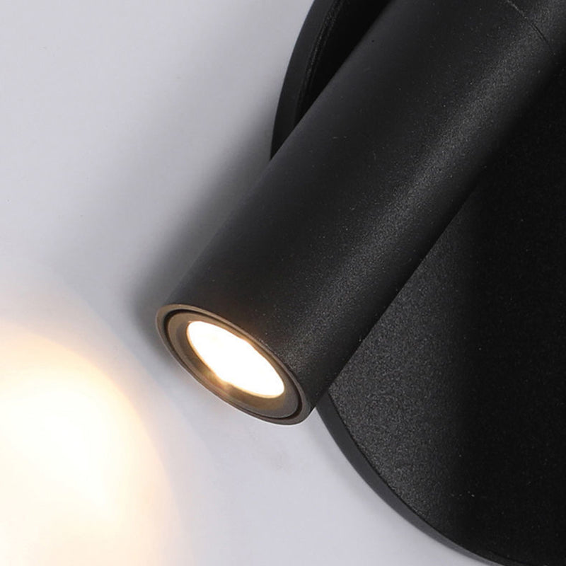 Modern Style Wall Lamp Metal 1 Light Sconces in Black for Bedroom