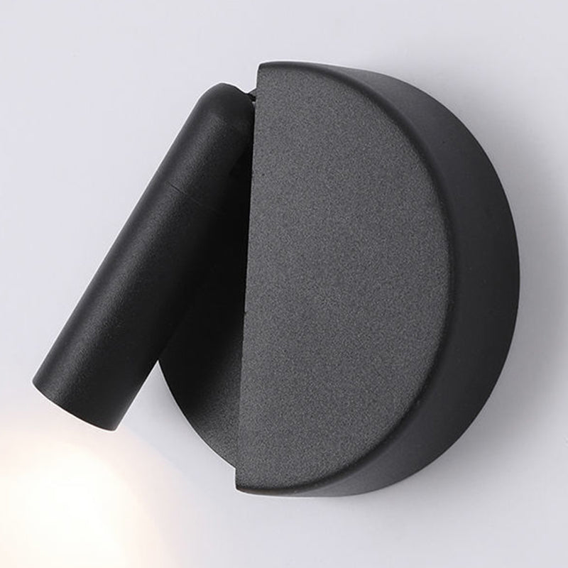 Modern Style Wall Lamp Metal 1 Light Sconces in Black for Bedroom