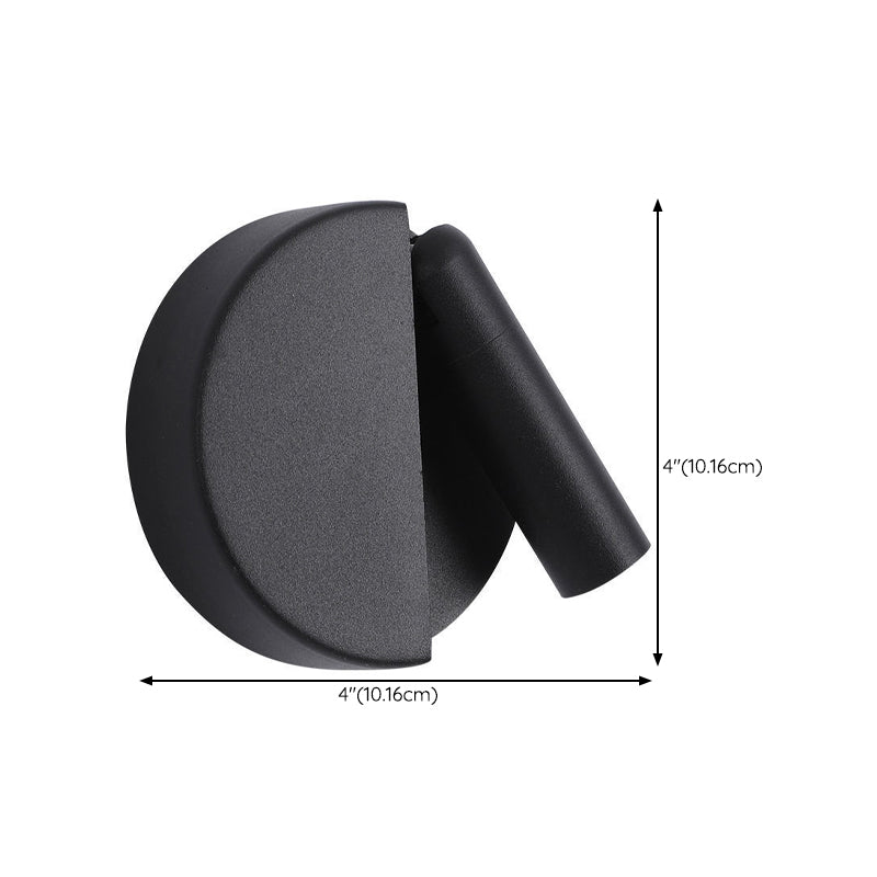 Modern Style Wall Lamp Metal 1 Light Sconces in Black for Bedroom