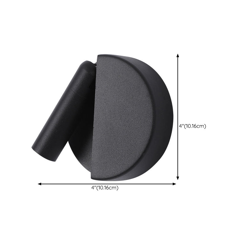 Modern Style Wall Lamp Metal 1 Light Sconces in Black for Bedroom