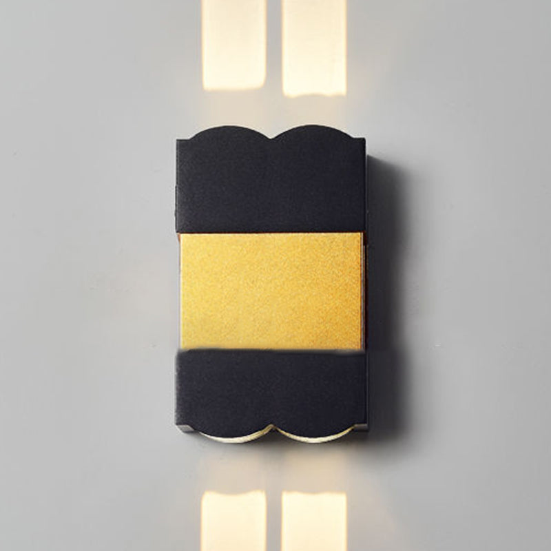 Modern Style Wall Lamp Metal 4 Lights Sconces in Black for Outdoor