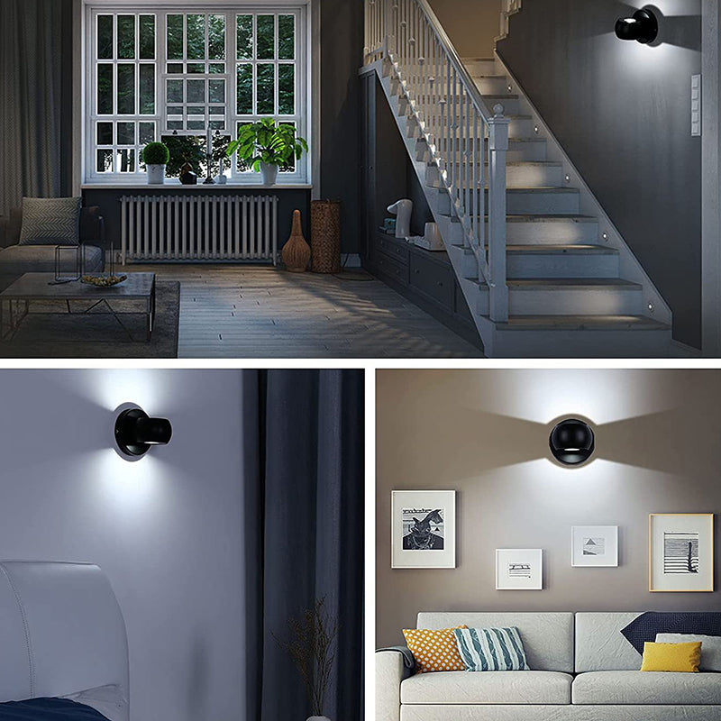 Modern Style Ball Shade Wall Lamp Metal 2 Lights Sconces for Living Room