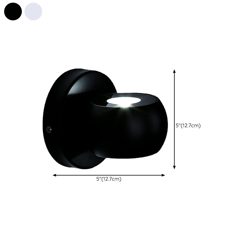 Modern Style Ball Shade Wall Lamp Metal 2 Lights Sconces for Living Room