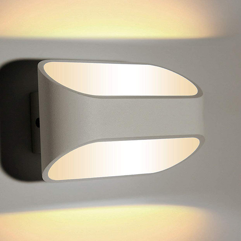 Modern Style Geometry Shade Wall Lamp Metal 2 Lights Sconces for Bedroom