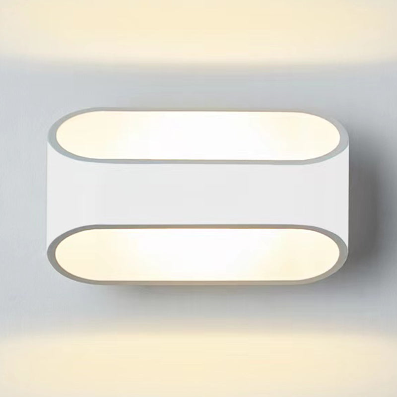 Modern Style Geometry Shade Wall Lamp Metal 2 Lights Sconces for Bedroom