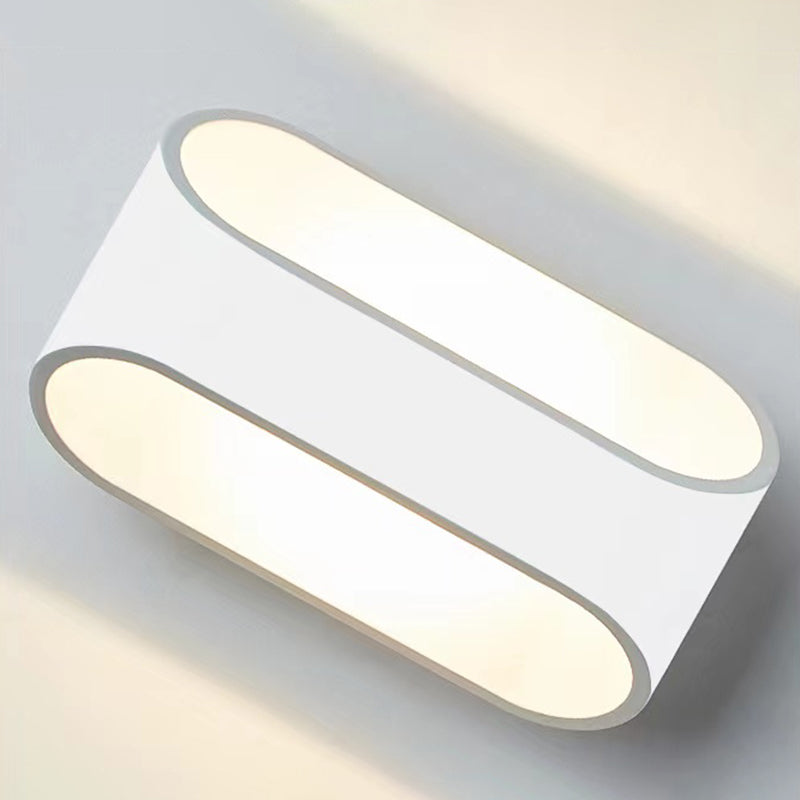 Modern Style Geometry Shade Wall Lamp Metal 2 Lights Sconces for Bedroom