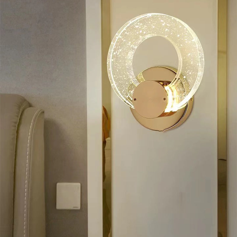 1 Light Circle Wall Lamp Simplicity Metal Wall Mounted Light Fixture