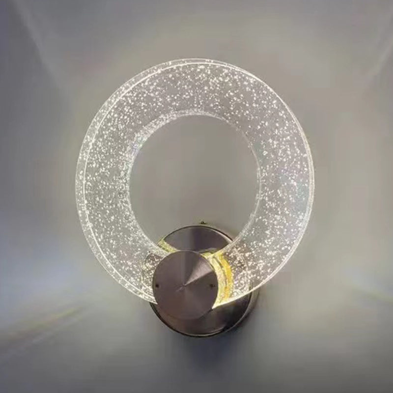 1 Light Circle Wall Lamp Simplicity Metal Wall Mounted Light Fixture