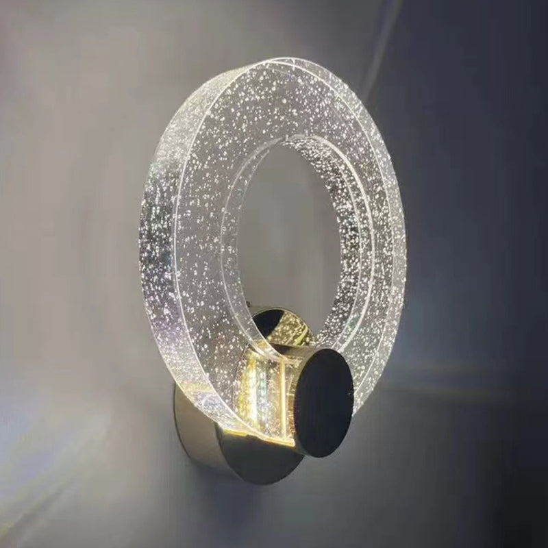 1 Light Circle Wall Lamp Simplicity Metal Wall Mounted Light Fixture