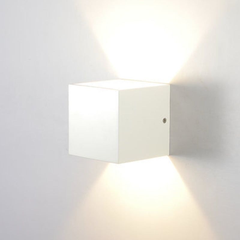 Square Shape Wall Sconce Modern Style Metal 2 Lights Sconce Lamp