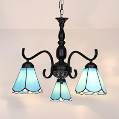 Style Country Style Smased Shade Served Glass 3 Luci Luci Lumo per soggiorno
