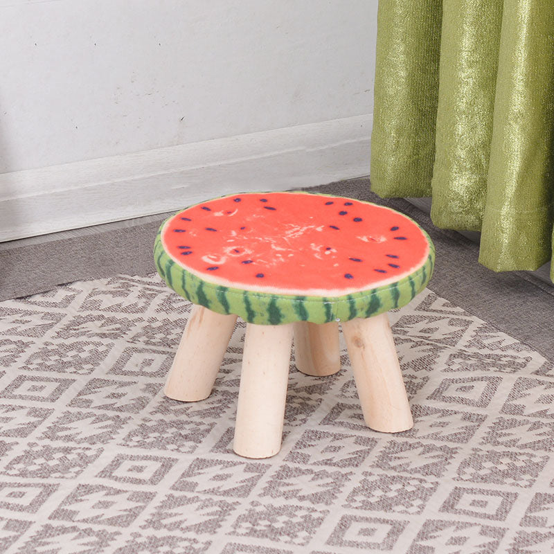 Modern Watermelon Standard Tear Resistant Round Standard for Living Room