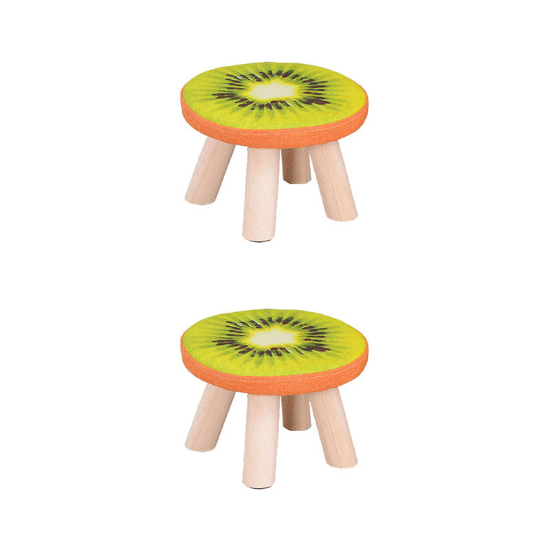Modern Watermelon Standard Tear Resistant Round Standard for Living Room