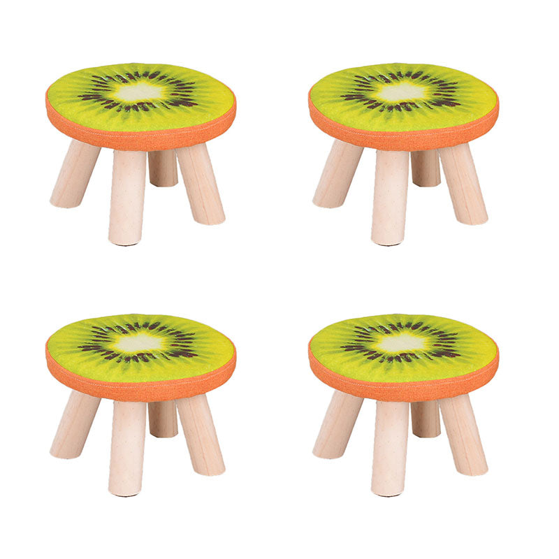 Modern Watermelon Standard Tear Resistant Round Standard for Living Room
