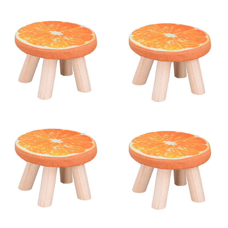 Modern Watermelon Standard Tear Resistant Round Standard for Living Room