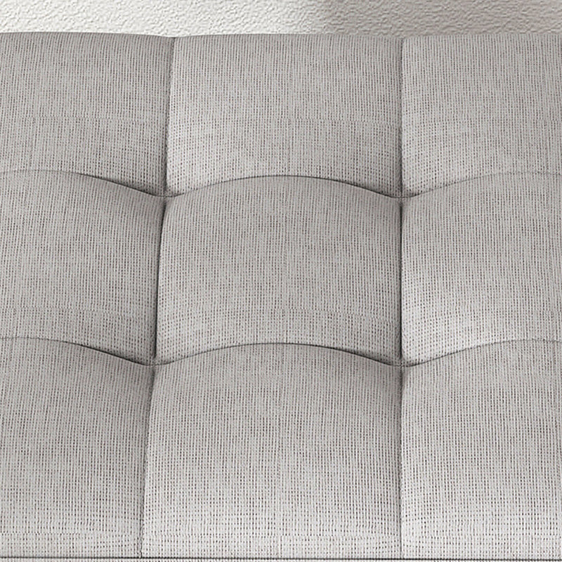 Tufted Pouf Solid Color Fabric Square Scratch Resistant Pouf Ottoman with Storage