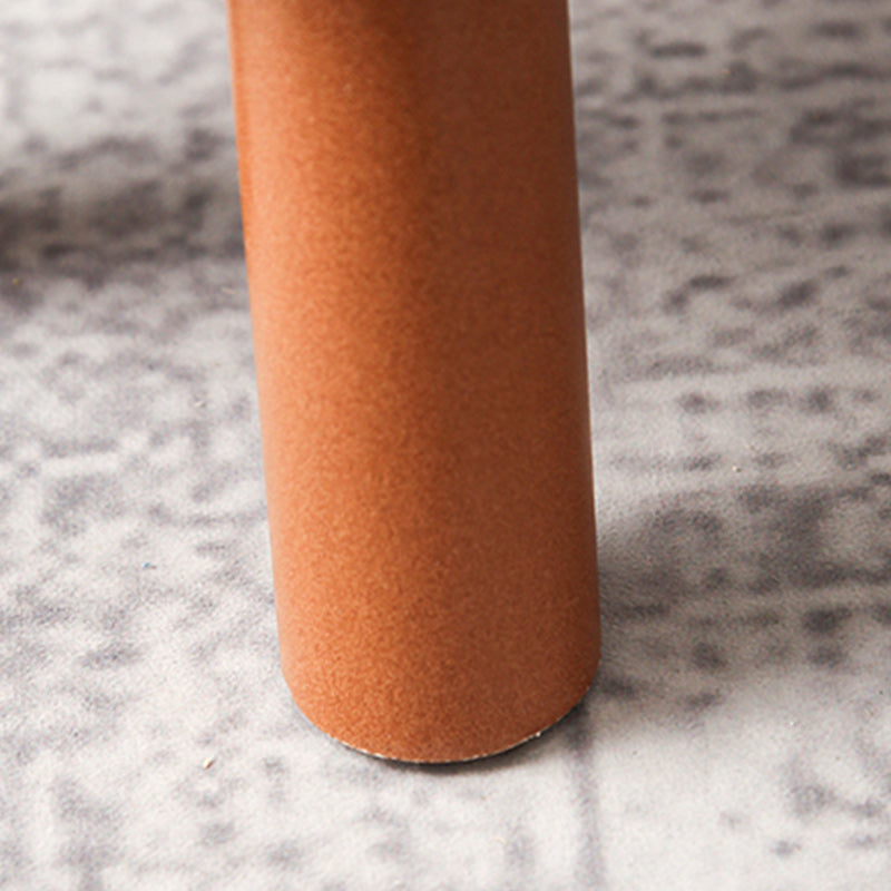 Square Pouf Stool Pure Color Cotton Linen Upholstered Wood Frame Pouf Ottoman