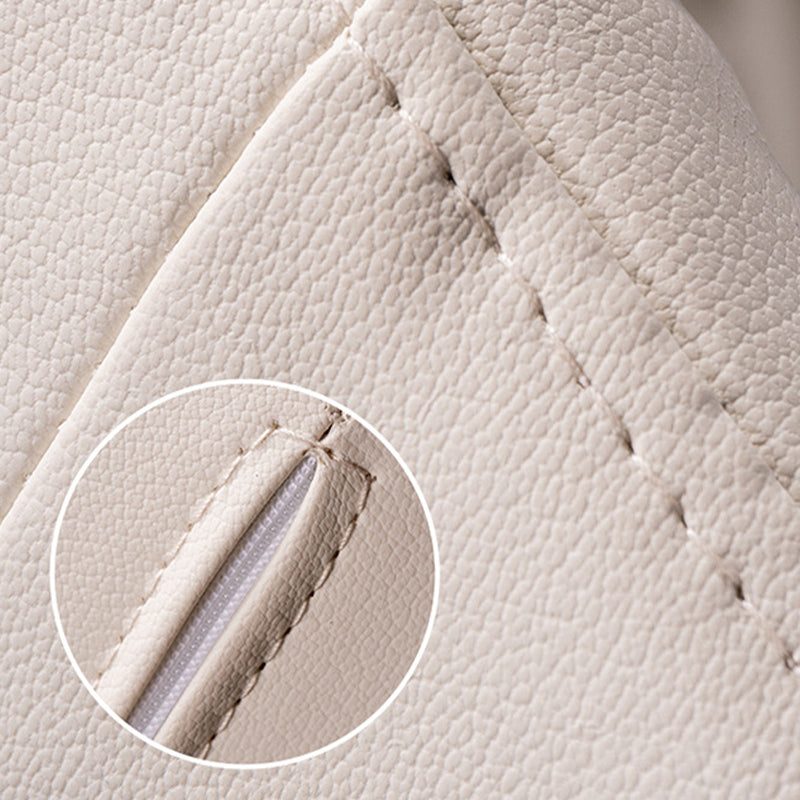 Modern Style Parsons Arm Chair Leather Upholstered Indoor Dining Chair