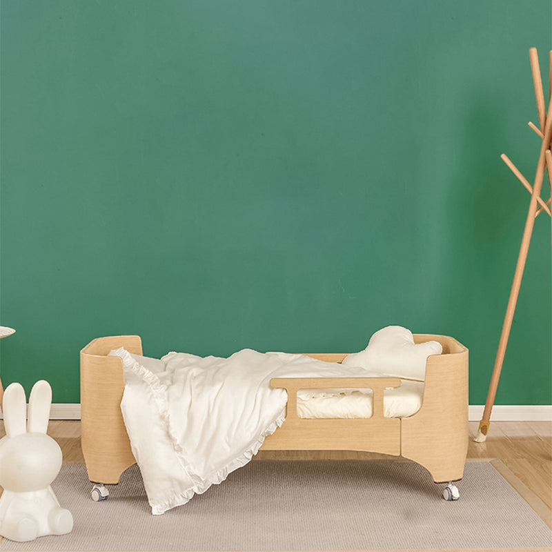 Solid Wood Adjustable Height Crib Home 5-In-1 Convertible Crib