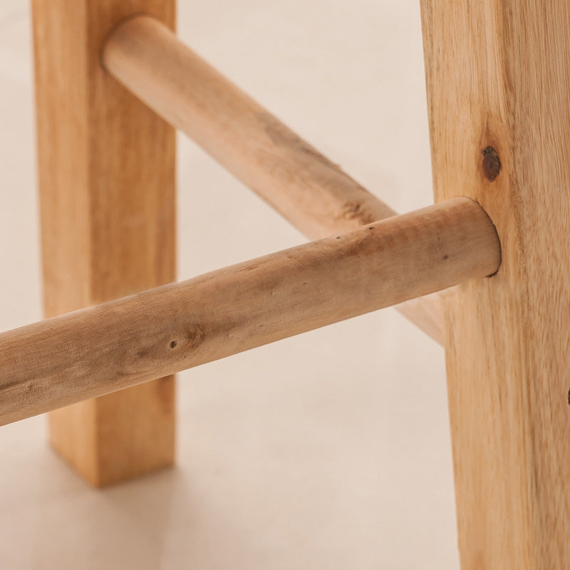 Backless Bar Stool Industrial Style Wooden Counter Height Stools