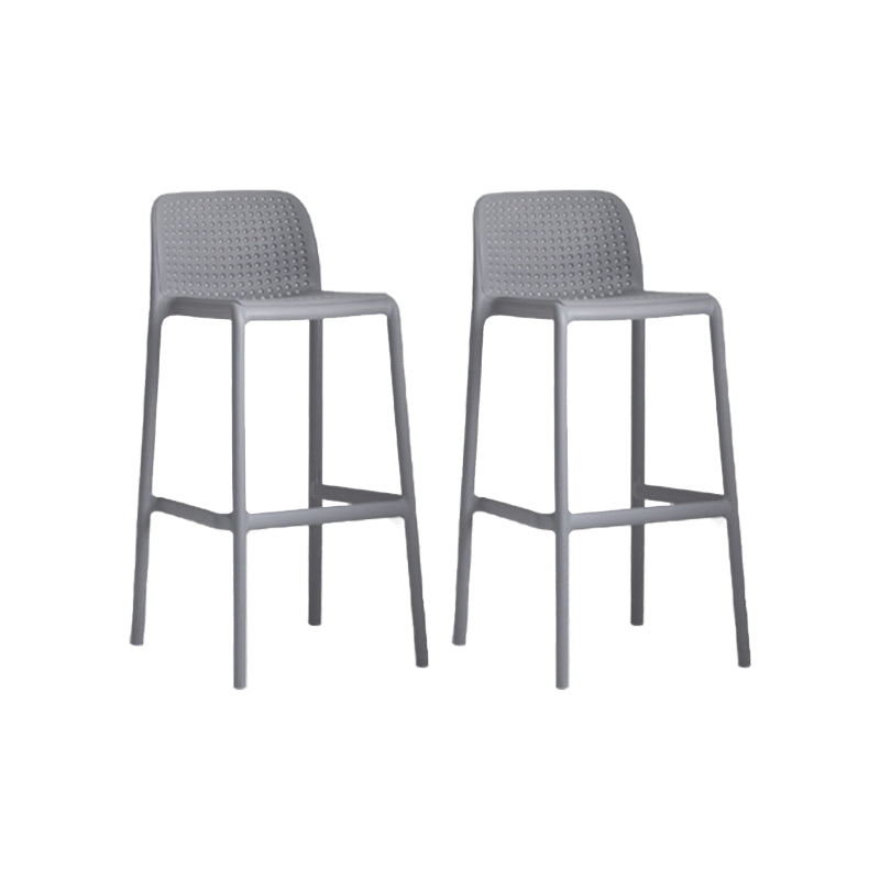 Industrial Plastic Low Back Bar Stool Armless Stackable Bar Stool