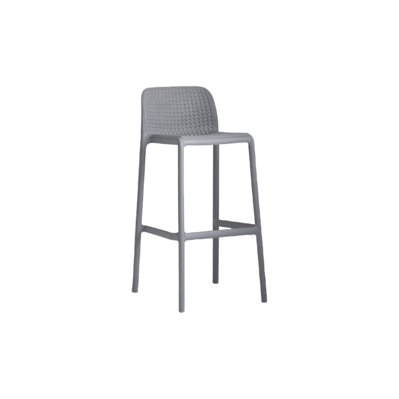 Industrial Plastic Low Back Bar Stool Armless Stackable Bar Stool
