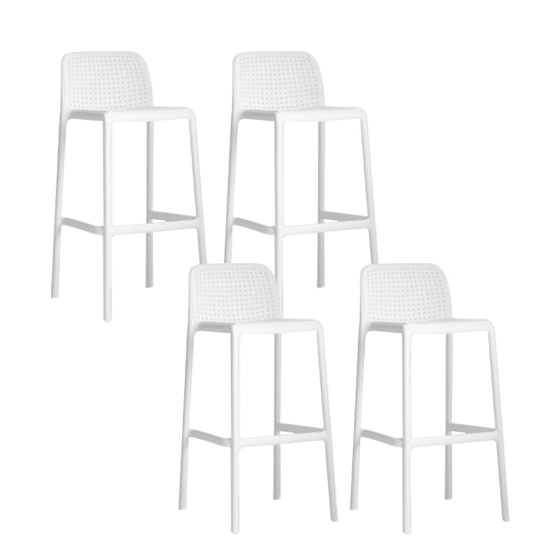 Industrial Plastic Low Back Bar Stool Armless Stackable Bar Stool