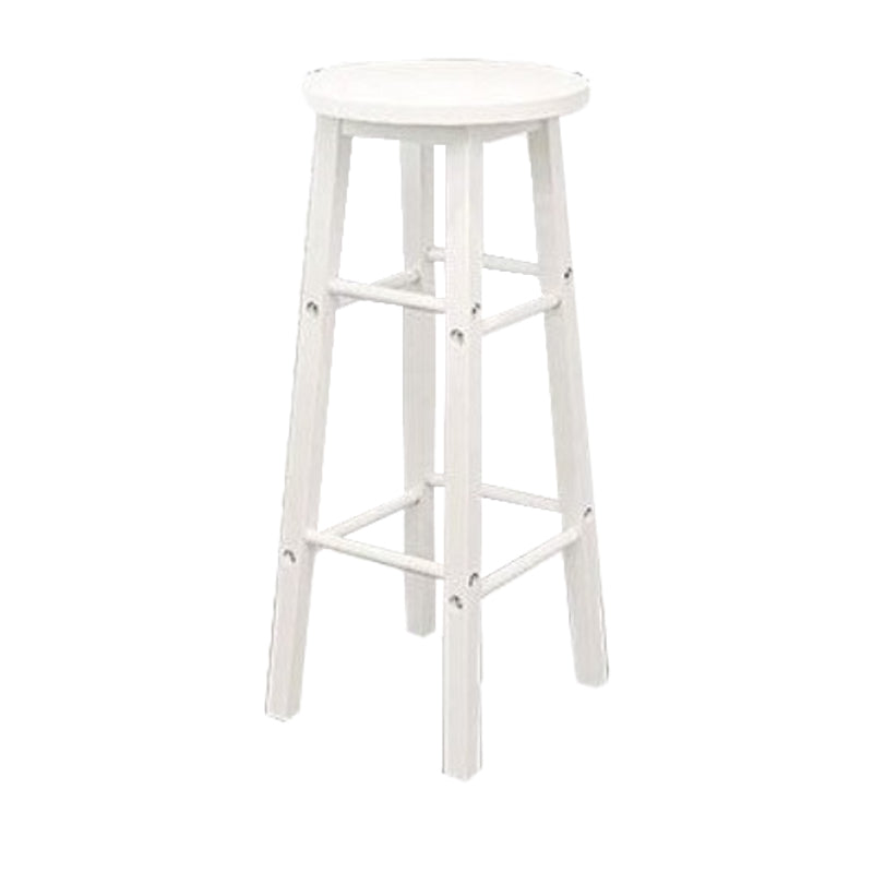 Industrial Wooden Counter Height Stools with Footrest Bar Stool