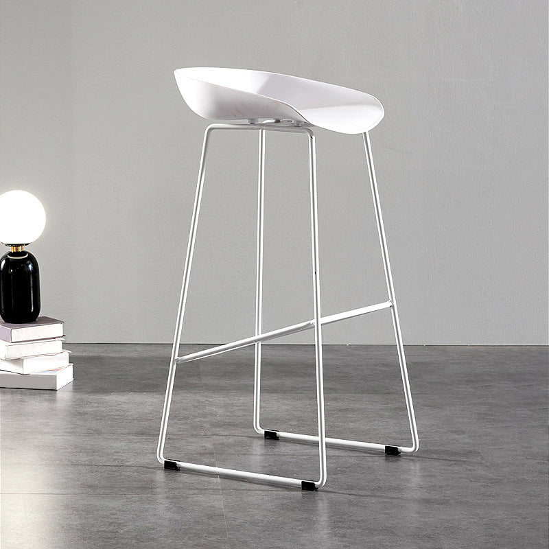 Glam Metal Counter Height Stools with Footrest Bar Stool for Indoor