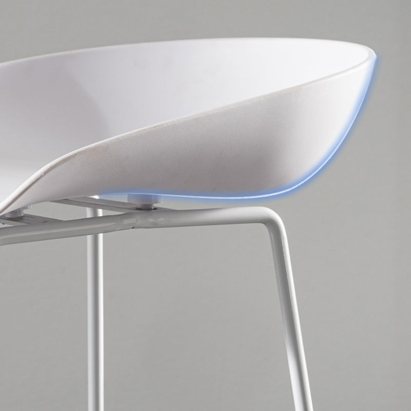 Glam Metal Counter Height Stools with Footrest Bar Stool for Indoor