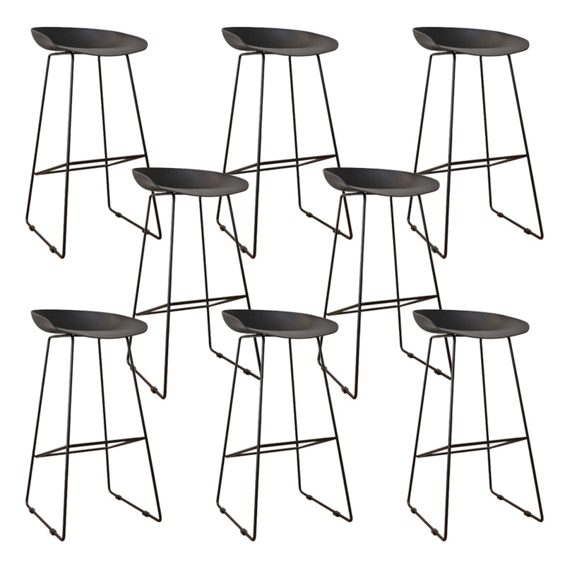Glam Metal Counter Height Stools with Footrest Bar Stool for Indoor