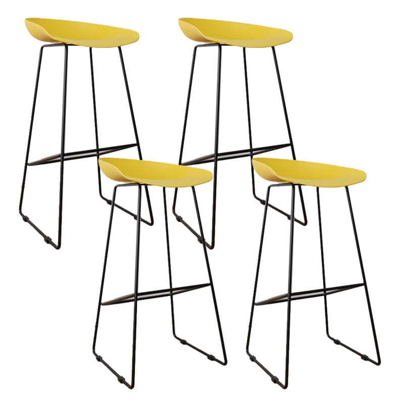 Glam Metal Counter Height Stools with Footrest Bar Stool for Indoor