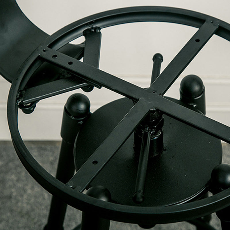 Adjustable Height Bar Stools Industrial Barstool with Metal Legs