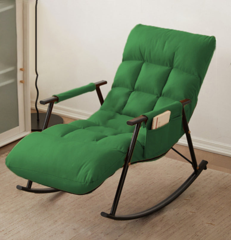 Contemporary Cushions Rocker Chair Metal Frame Spindle Rocker Chair for Living Room