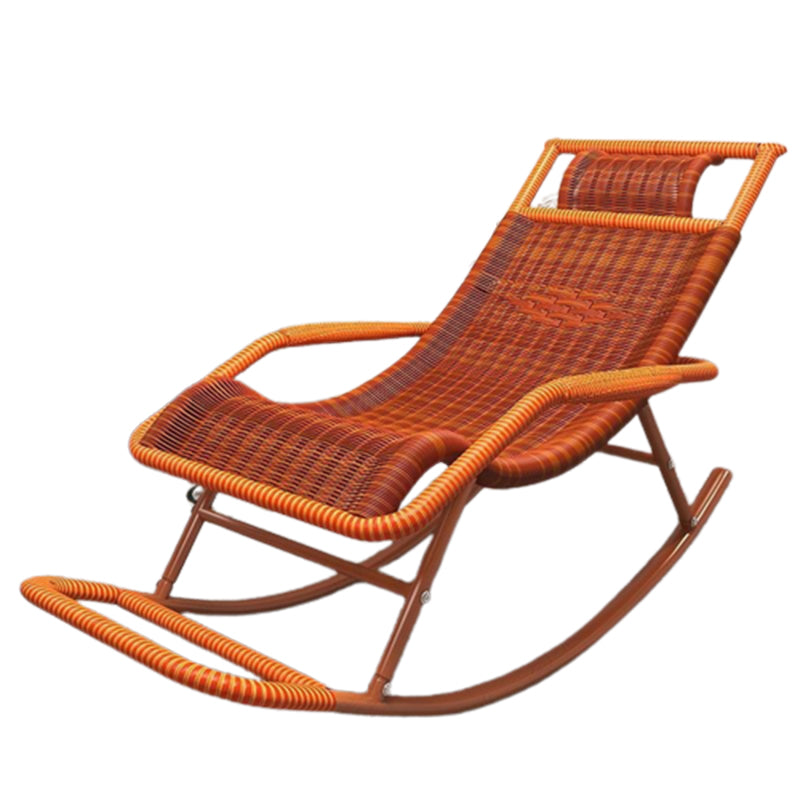 Contemporary Wicker Rocker Chair Woven Rope Rocking Chair for Living Room