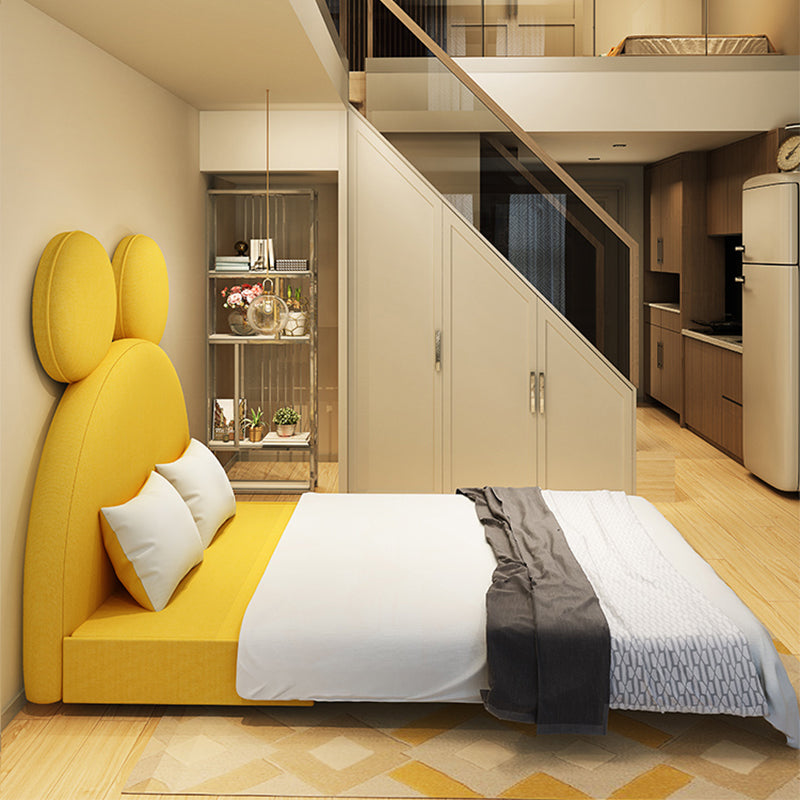 Metal Daybed with Mattress Contemporary Yellow Convertible Kids Bed