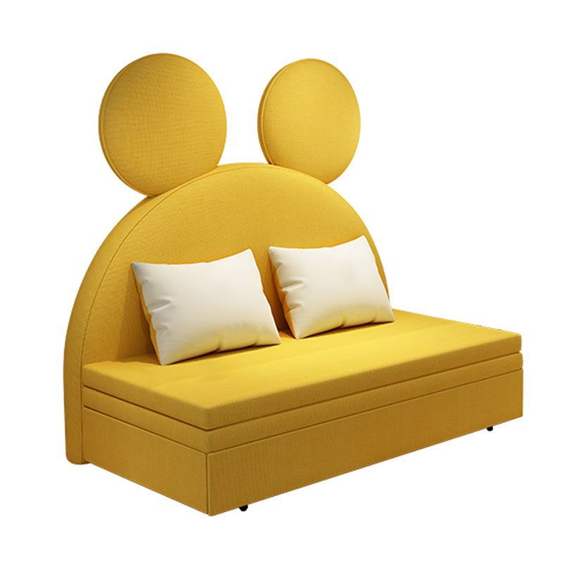 Metal Daybed with Mattress Contemporary Yellow Convertible Kids Bed
