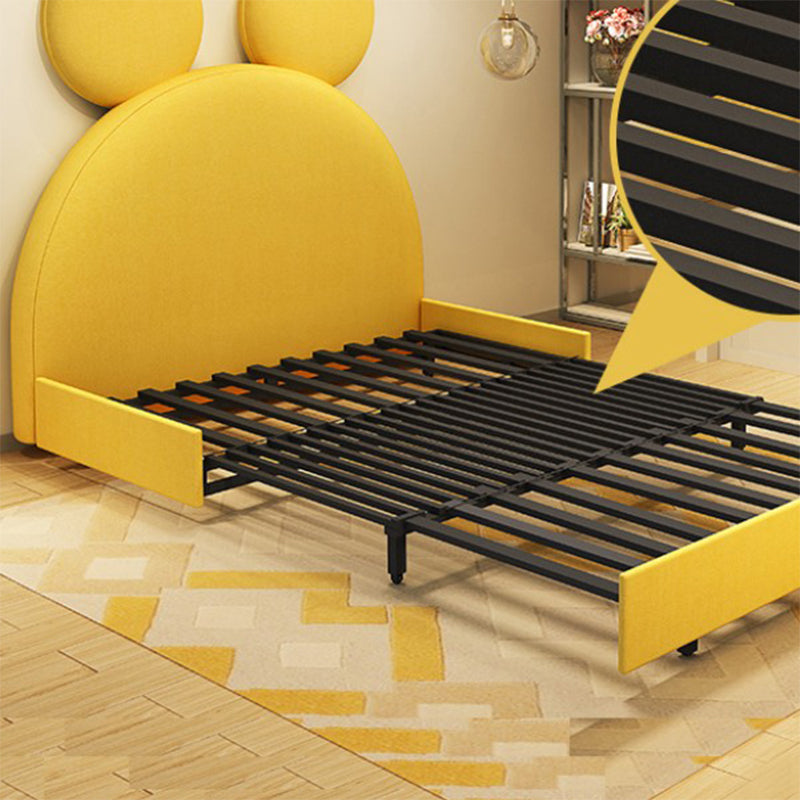 Metal Daybed with Mattress Contemporary Yellow Convertible Kids Bed