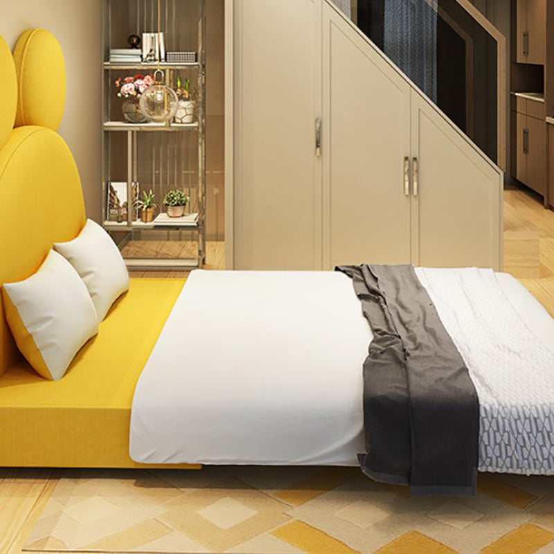 Metal Daybed with Mattress Contemporary Yellow Convertible Kids Bed