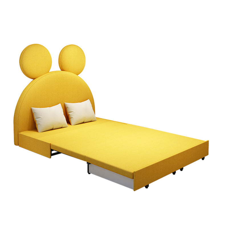 Metal Daybed with Mattress Contemporary Yellow Convertible Kids Bed