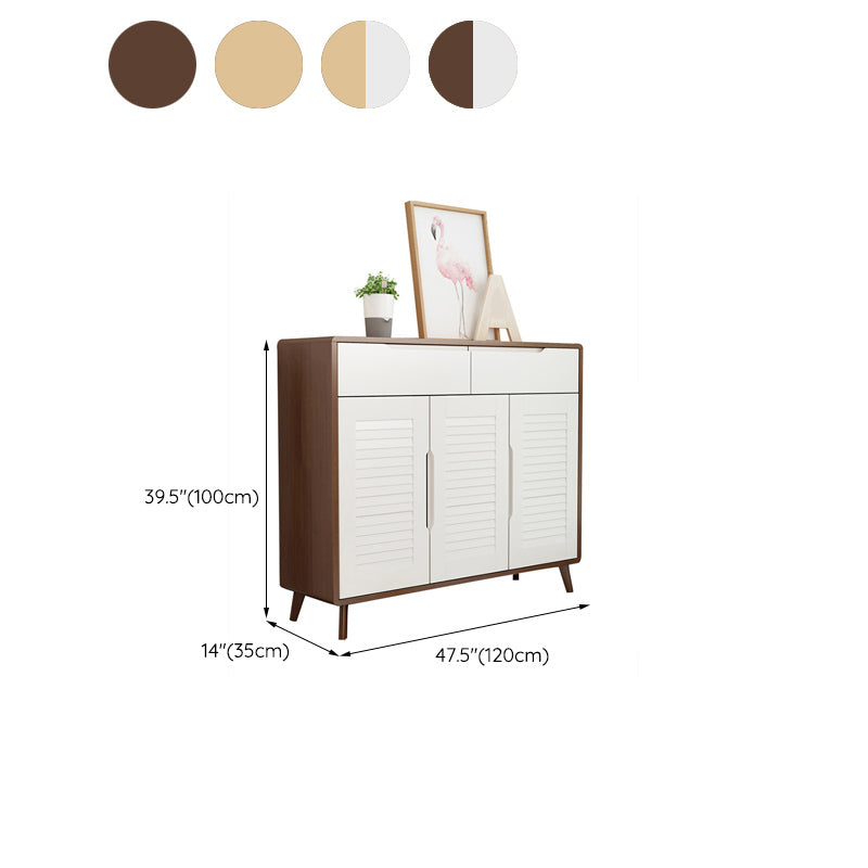 Contemporary Cabinet Rubberwood With Doors 2 - Drawer Rectangle Accent Cabinet