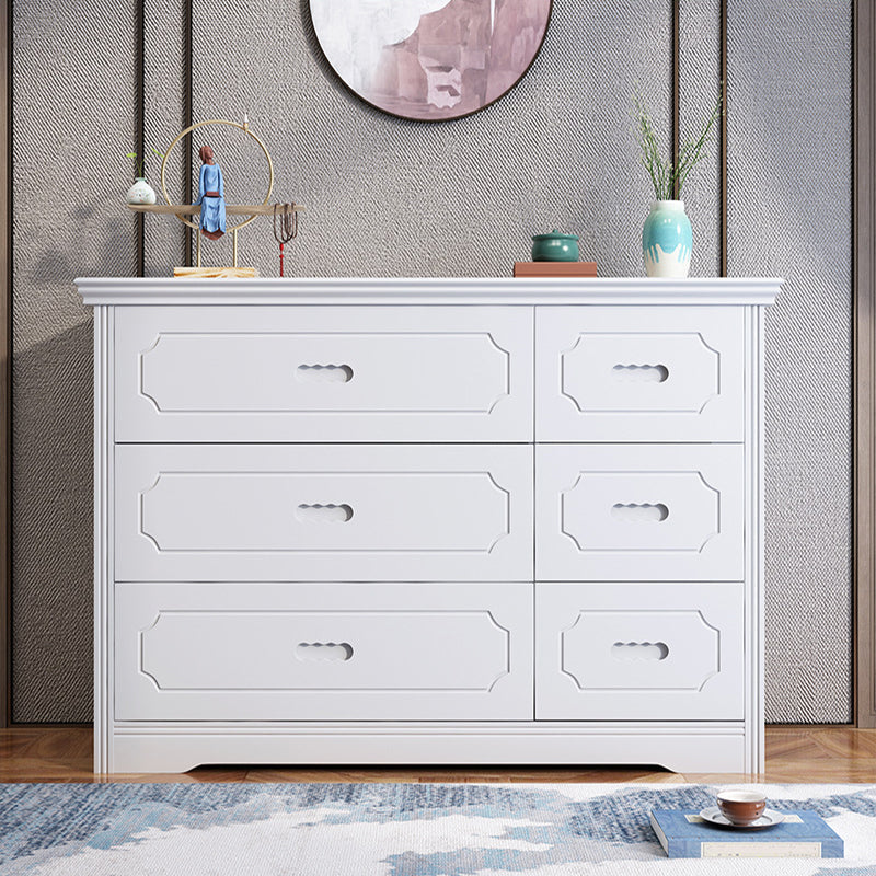 33.07" Tall Wood Accent Chest Mid-Century Modern 6 - Drawer Chest