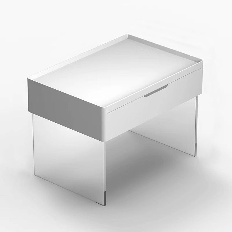 Scandinavian 15.74 " Wide Solid Color Wooden Top Acrylic Base Mirror Make-up Vanity