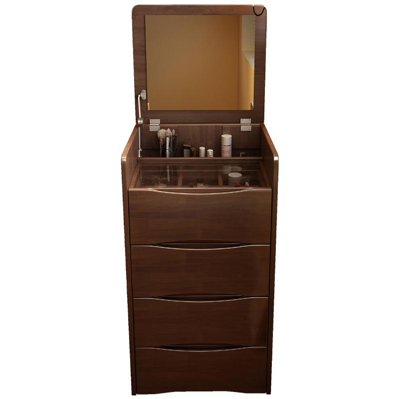 Modern 32.28" Height Solid Wood Dressing Table Mirror Make-up Vanity with 2 Drawer