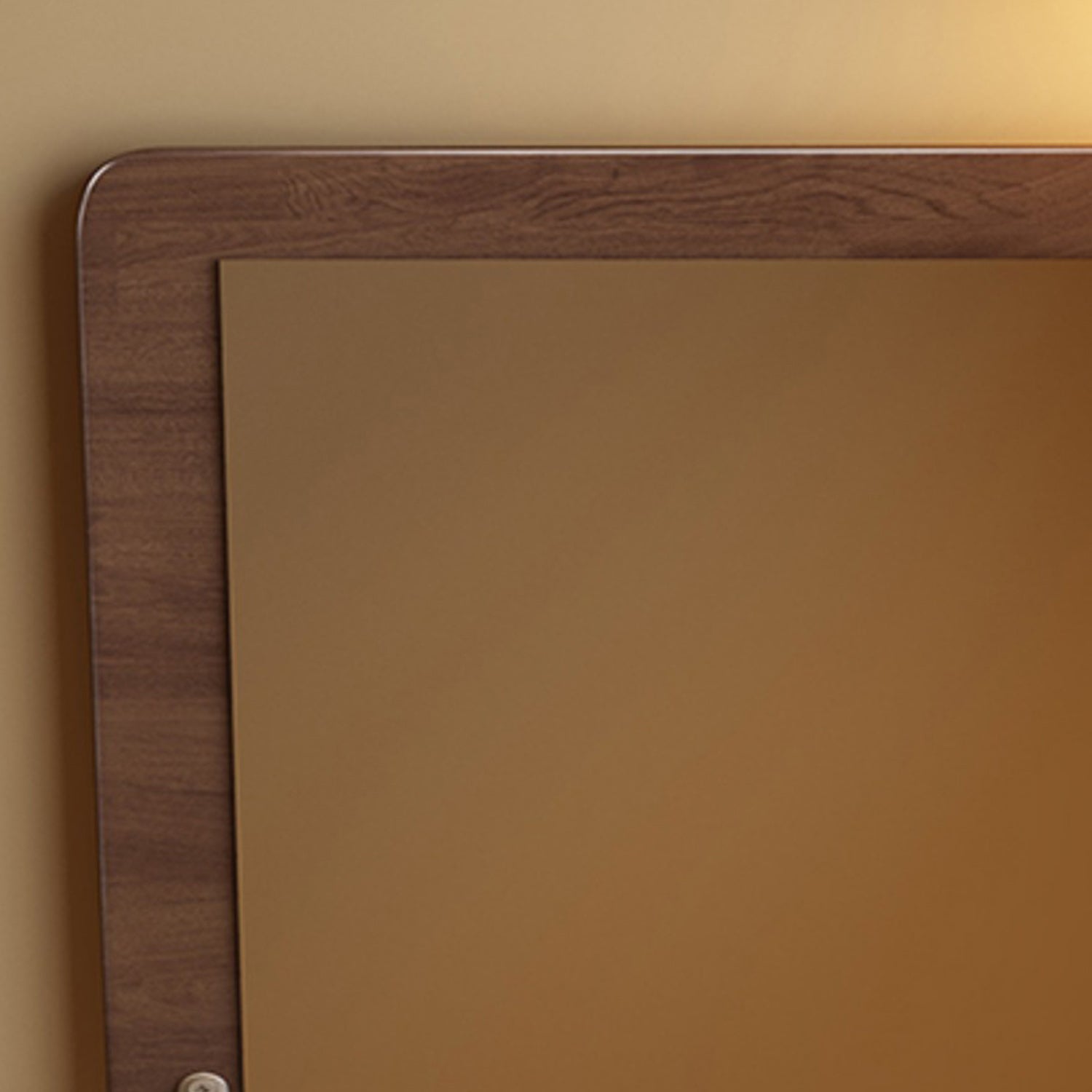 Modern 32.28" Height Solid Wood Dressing Table Mirror Make-up Vanity with 2 Drawer