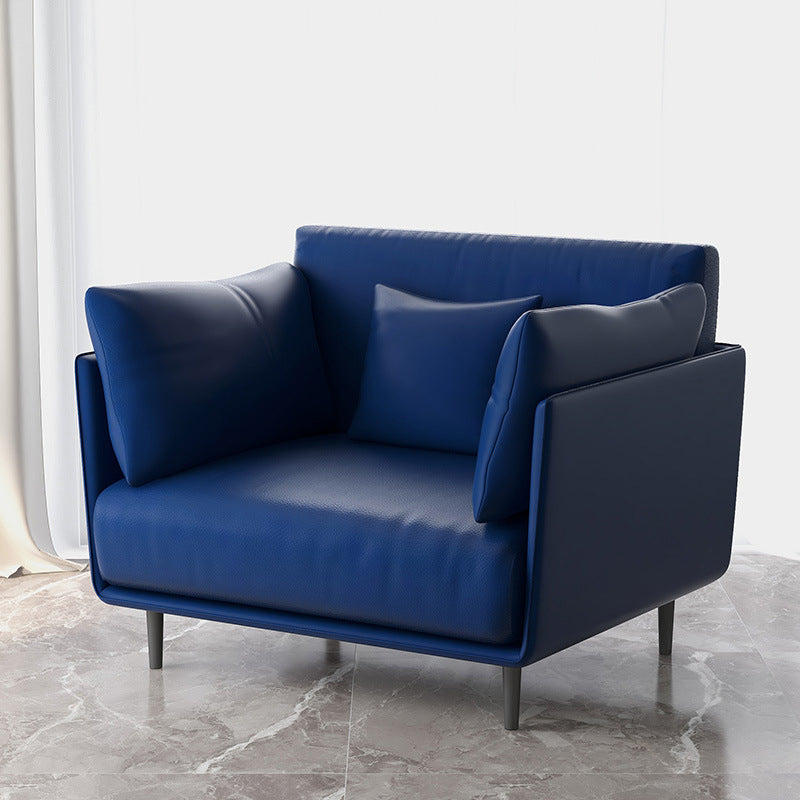 Mid-century Solid Color Armchair Basic Four Leg Accent Armchair